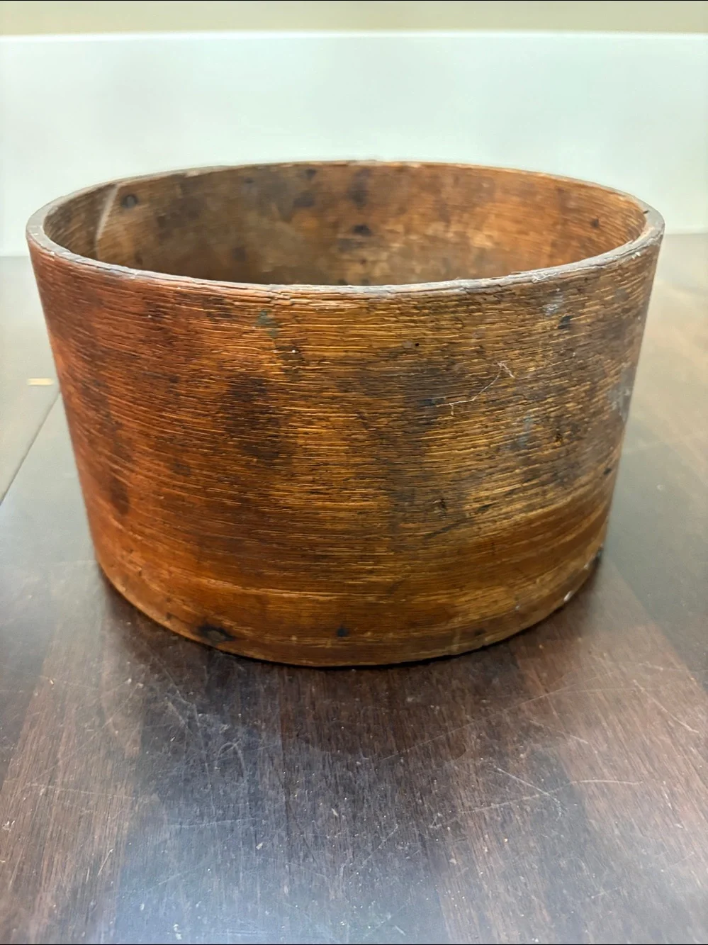 Antique Primitive Bentwood Dry Grain Measure - 9” Vintage Wooden Pantry Box